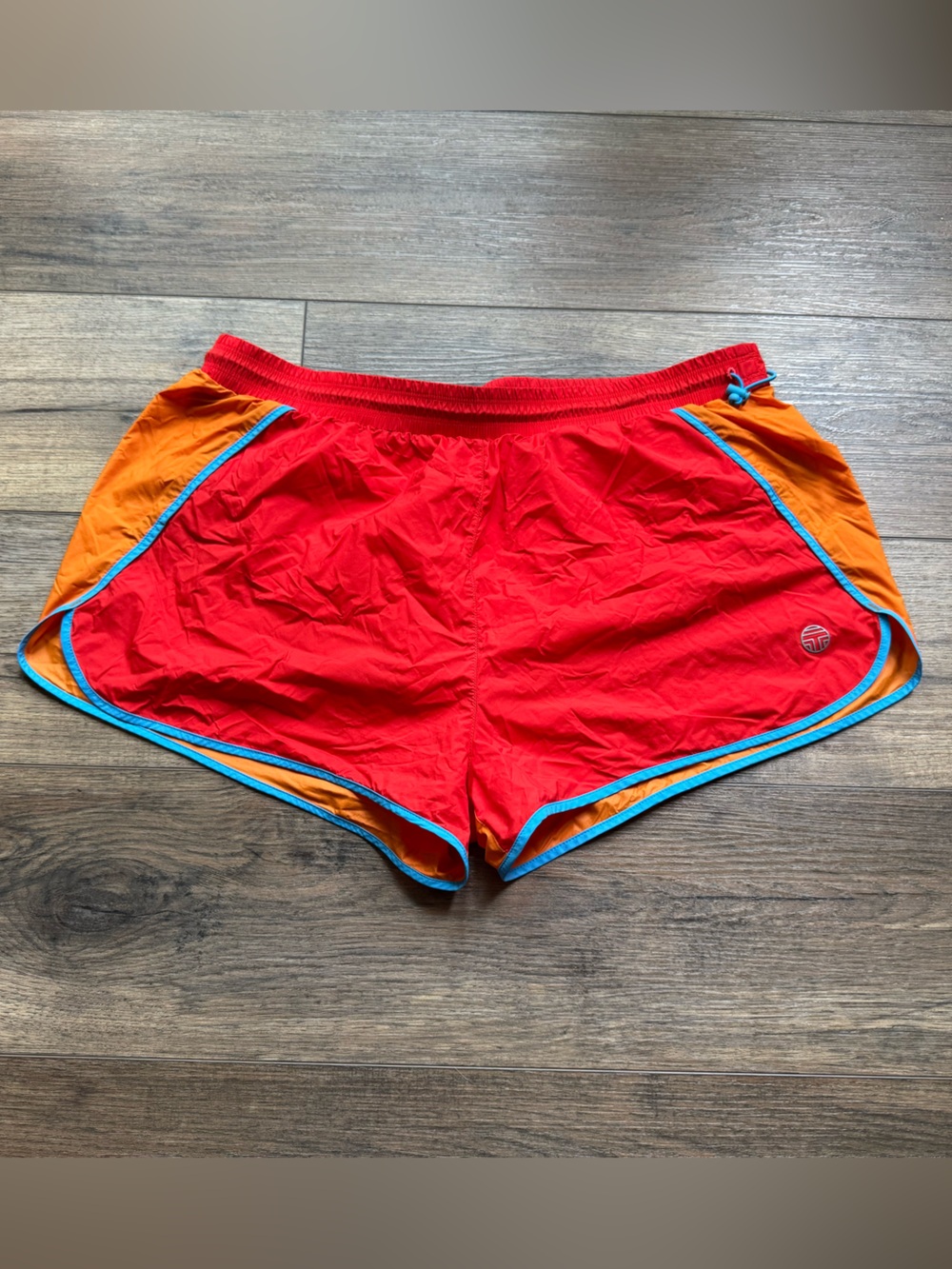 Tory Sport Red and Orange Athletic Running Shorts